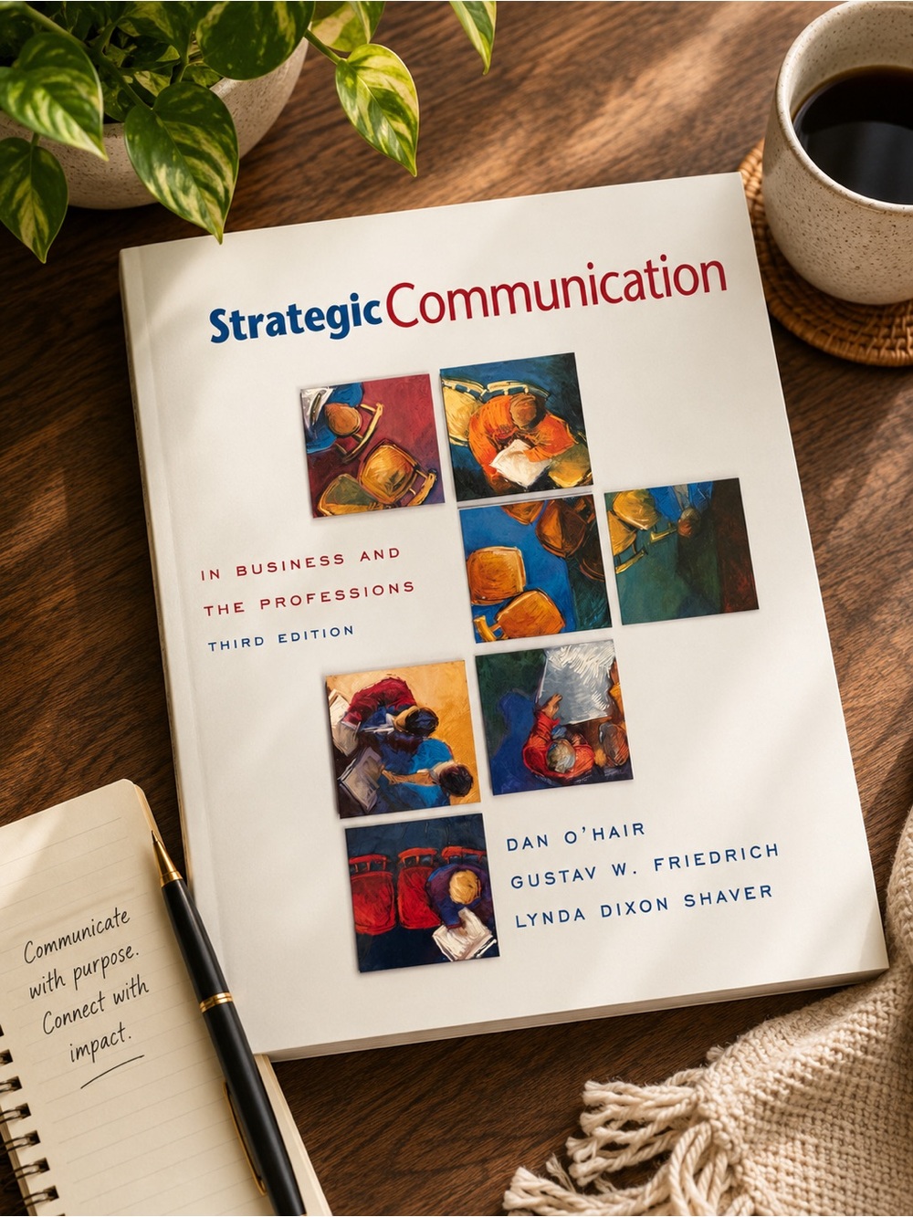 Strategic Communication Textbook - White Cover with Colorful Tile Art
